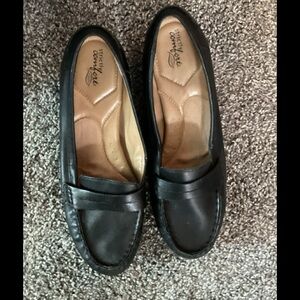 Black loafers
